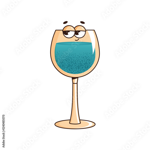 Wallpaper Mural Retro groovy character cocktail. Funky alcoholic or nonalcoholic drink. Vintage vector illustration 70s, 80s style on transparent background for bars, cafe, stickers Torontodigital.ca