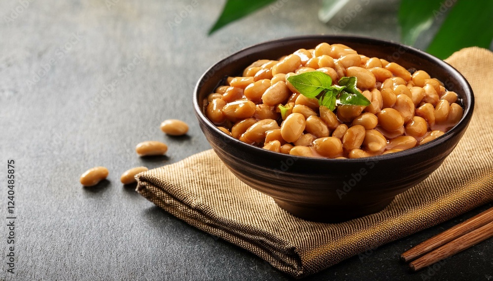 Fototapeta premium Japanese food fresh natto in bowl