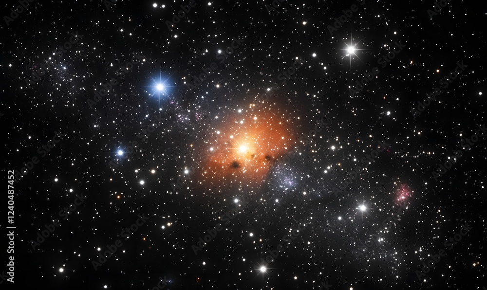 Fototapeta premium Cosmic filled with stars scattered across the sky 