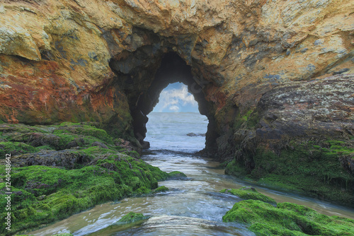 The Sea Arch at Pescadero State Beach. San Mateo County, California, USA. photo