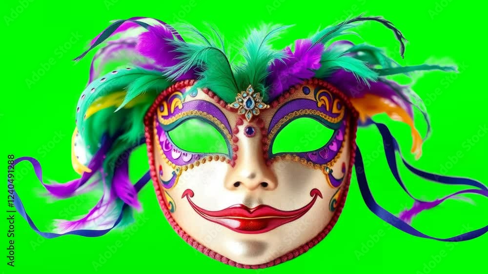 Colorful Mardi Gras Mask Display Colorful Mardi Gras Mask Display