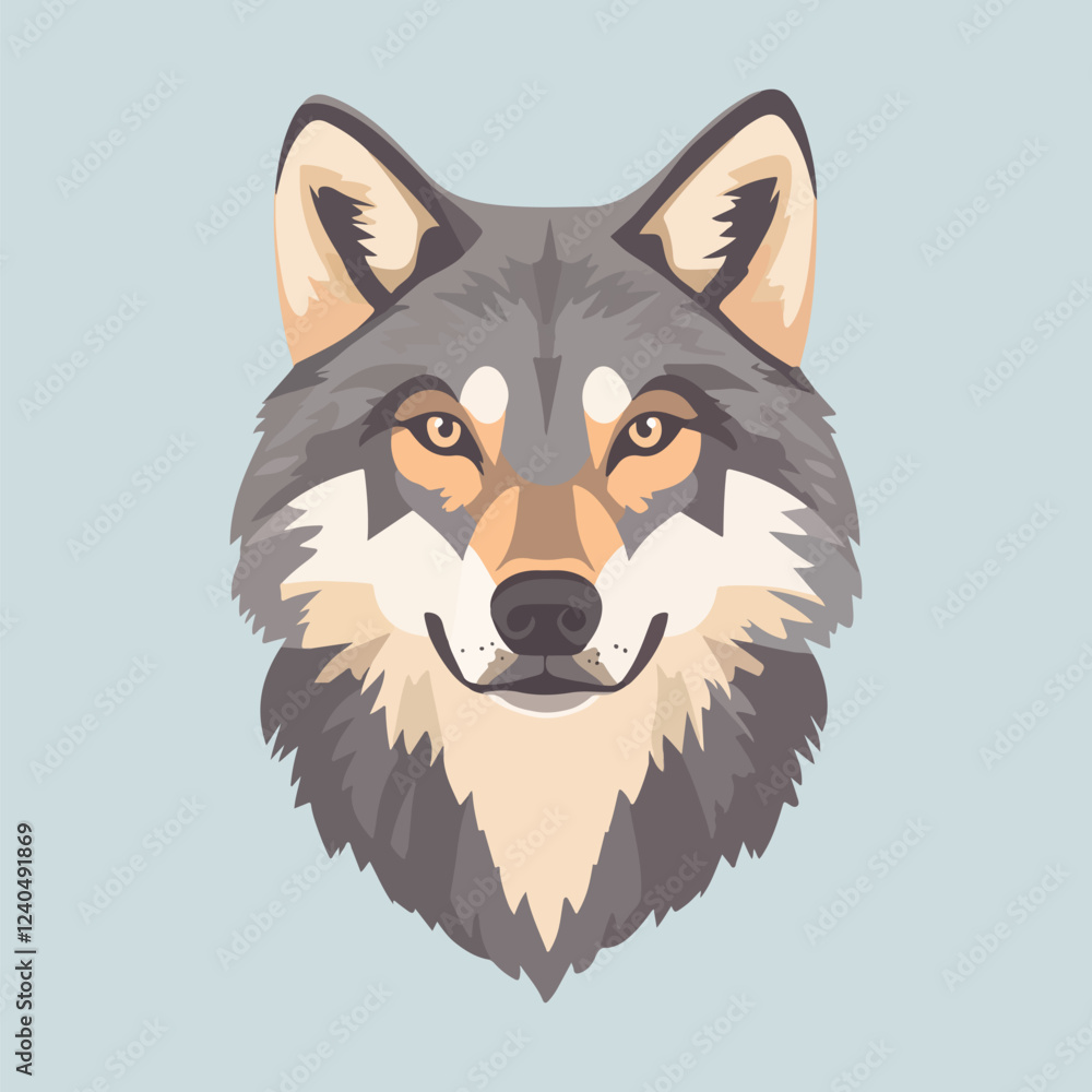 Cute cartoon husky dog vector illustration Cute cartoon husky dog vector illustration