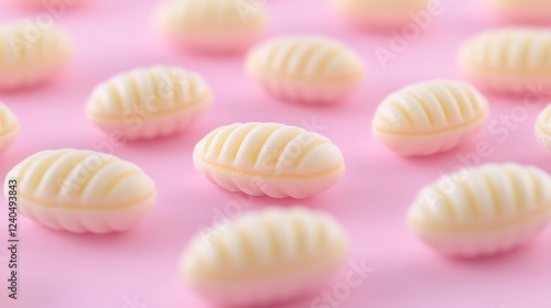 Wallpaper Mural Soft Creamy Confectionery Treats on a Stylish Pink Background for Sweet Indulgence and Dessert Inspiration Torontodigital.ca