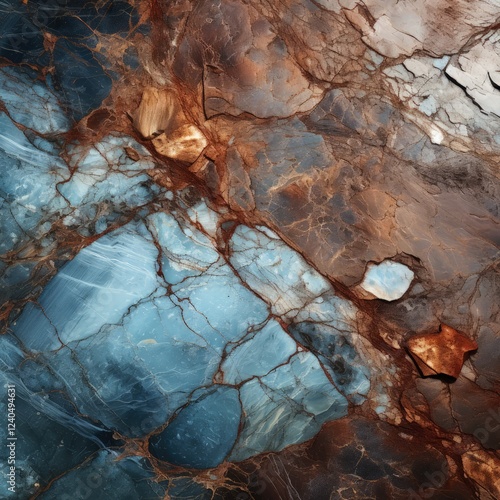 Artistic Dark Brown and Blue Marble Tile for Home Decor and Design
