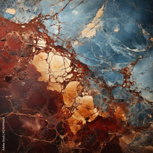 Artistic Dark Brown and Blue Marble Tile for Home Decor and Design