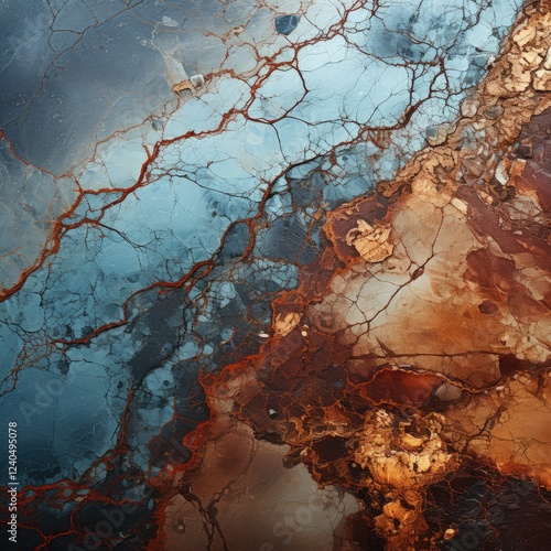 Artistic Dark Brown and Blue Marble Tile for Home Decor and Design