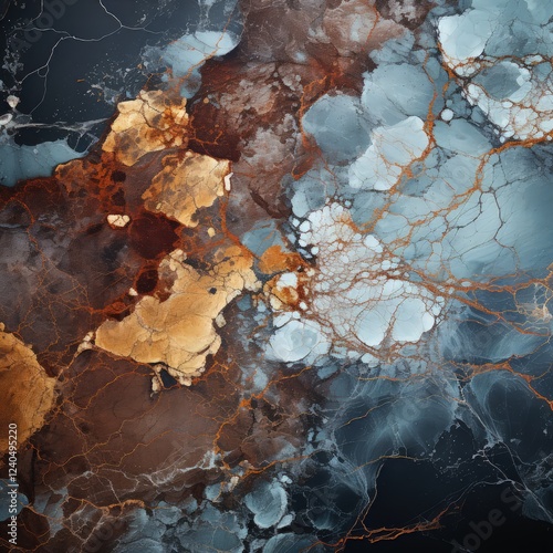 Artistic Dark Brown and Blue Marble Tile for Home Decor and Design