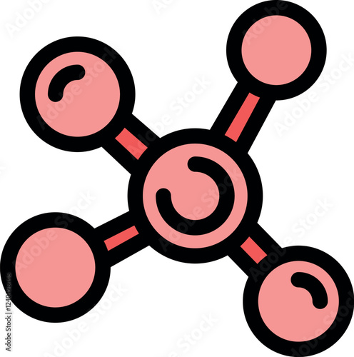 Molecule structure symbolizing chemical bonds, scientific research, and molecular connections in chemistry