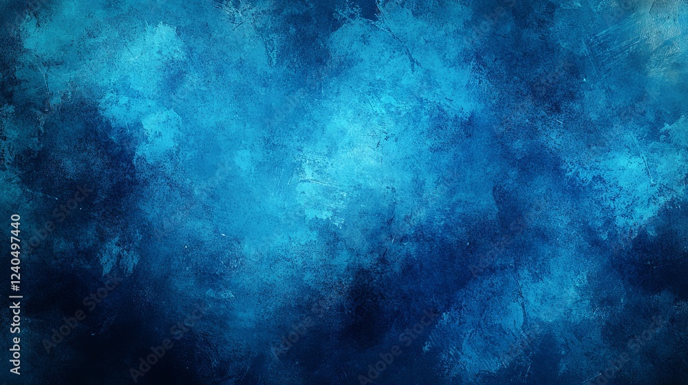 Fototapeta premium Abstract background featuring a vibrant blue glow effect against a dark backdrop with a grainy texture