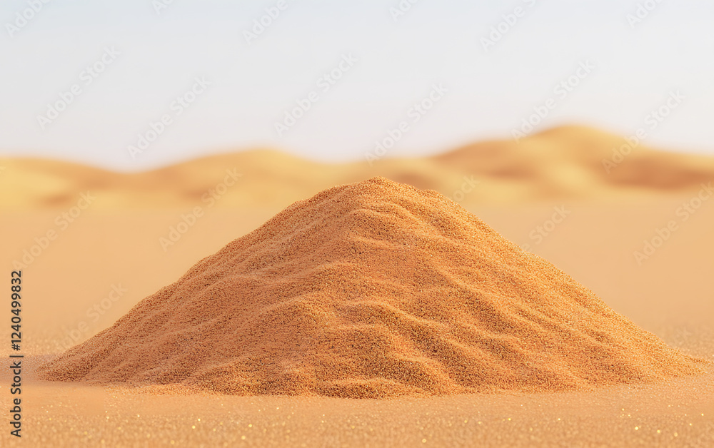 smooth golden pile of sand in serene desert landscape smooth golden pile of sand in serene desert landscape
