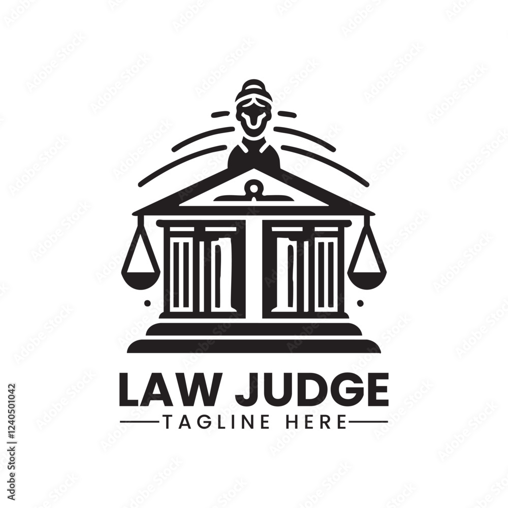 Fototapeta premium Justice Law Logo Design Vector Law Establish a powerful and trustworthy brand identity with this meticulously crafted Justice Law Logo