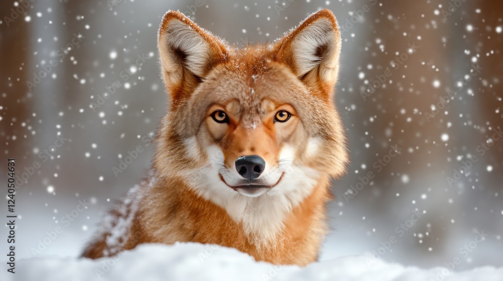 pack of wolves walking through deep snow pack of wolves walking through deep snow