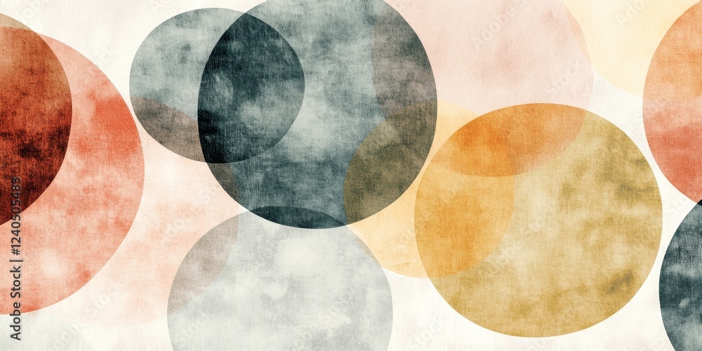 Abstract Overlapping Circles in Earthy Tones Abstract Overlapping Circles in Earthy Tones