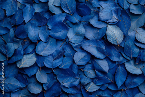 Wallpaper Mural Deep blue leaves, densely packed, create a rich, textured background. Torontodigital.ca