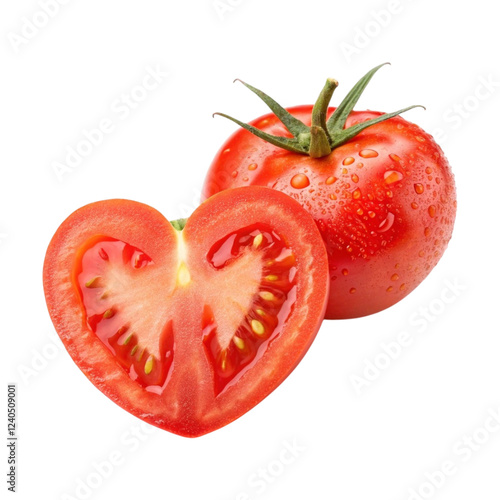 Wallpaper Mural Love shaped tomatoes  isolated on transparent background Generative AI Torontodigital.ca