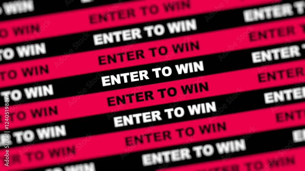 Enter To Win Text Animation background 4K resolution. Enter To Win Text Animation background 4K resolution.