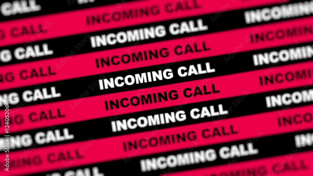 Incoming Call Text Animation background 4K resolution. Incoming Call Text Animation background 4K resolution.
