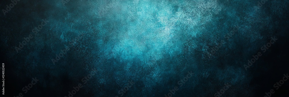 Naklejka premium Abstract background featuring a vibrant blue glow effect against a dark backdrop with a grainy texture