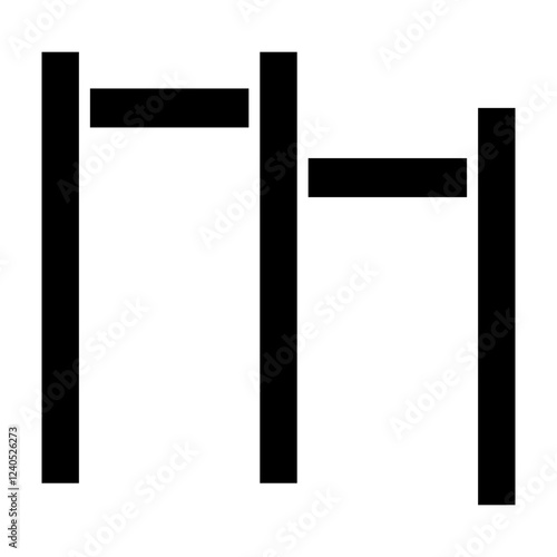 Pullup Bar Glyph Icon Design