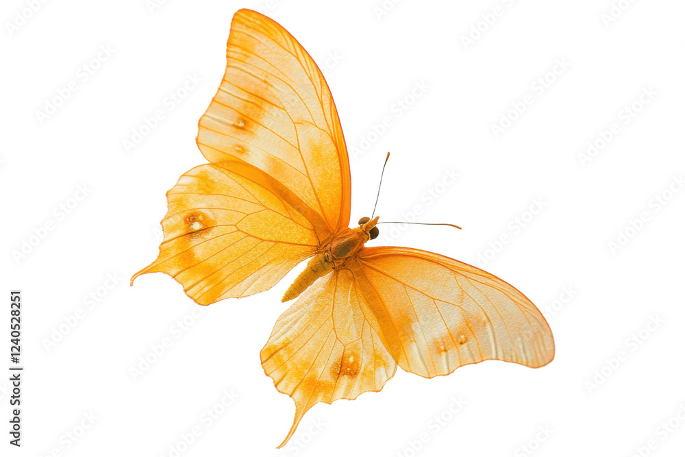 Fototapeta premium Yellow butterfly flying