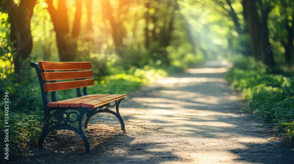 Well-maintained outdoor wooden bench with a UV-protection coating. Well-maintained outdoor wooden bench with a UV-protection coating.