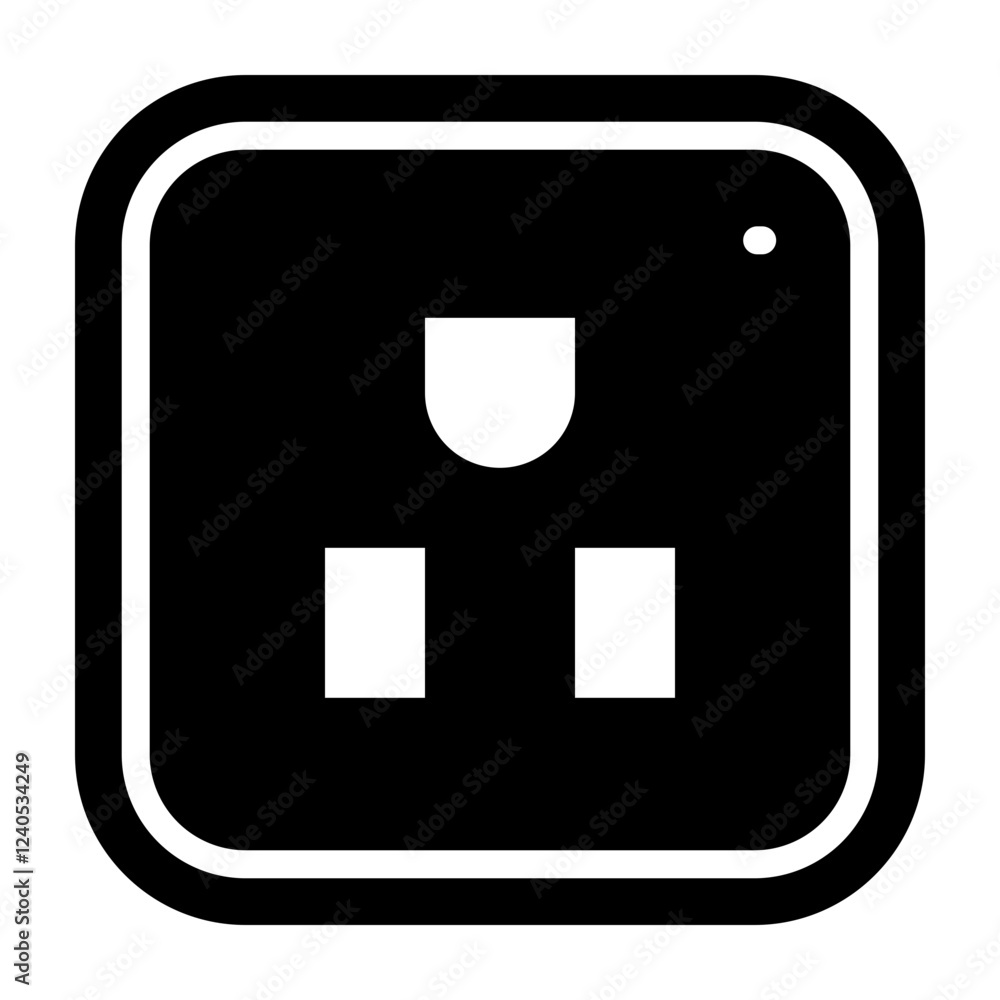 Electrical Outlets Glyph Icon Design Electrical Outlets Glyph Icon Design