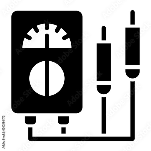 Multimeter Glyph Icon Design