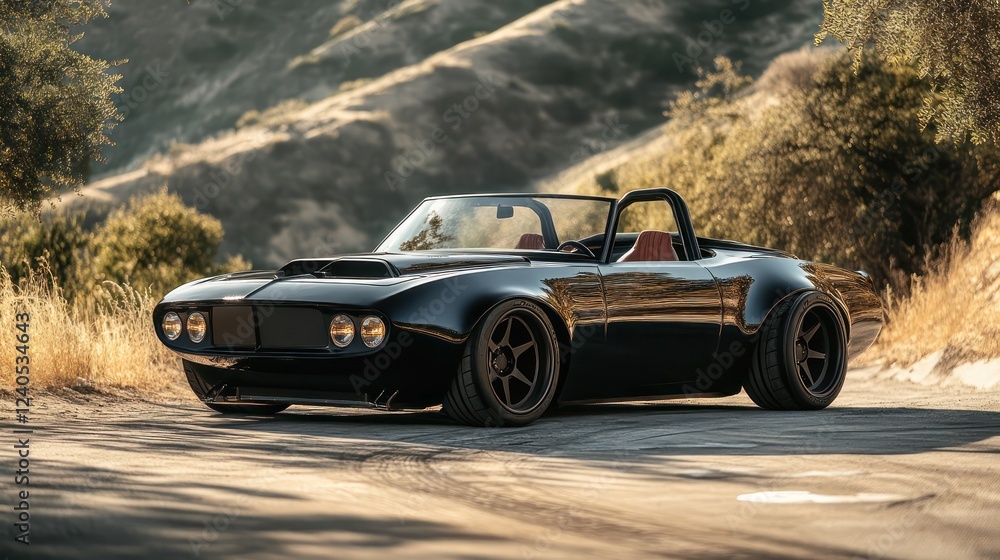Fototapeta premium Electric-powered muscle cars, preserving classic designs while embracing sustainable technology