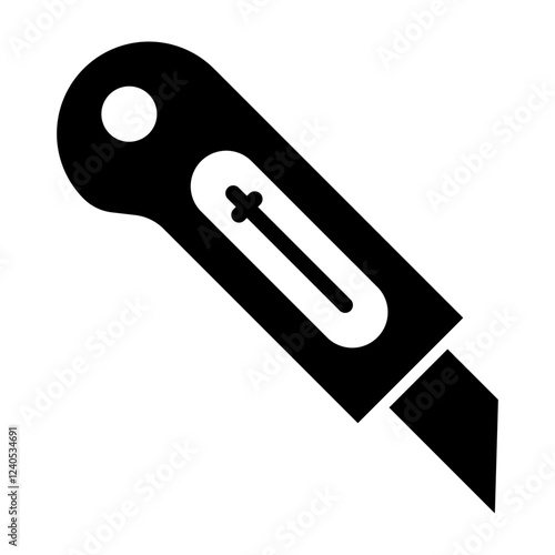 Utility Knife Glyph Icon Design