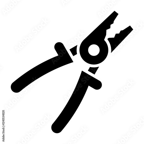 Wire Stripper Glyph Icon Design