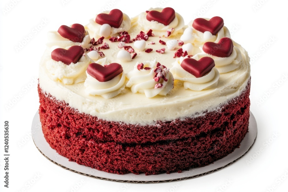 Delicious red velvet cake with cream cheese frosting bakery dessert photography cozy kitchen atmosphere close-up view indulgent treat concept Delicious red velvet cake with cream cheese frosting bakery dessert photography cozy kitchen atmosphere close-up view indulgent treat concept