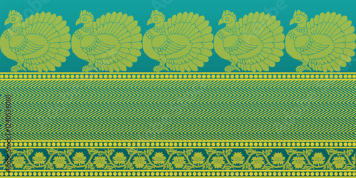 beautiful graphic saree design and this sari design is in Indian style which is for textile fashion industry and it can be used as wallpaper backdrop and website bg this style is originated in india 