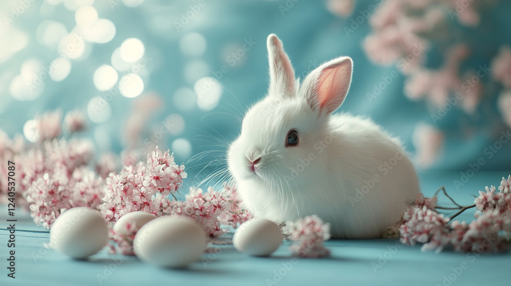 easter bunny with easter eggs easter bunny with easter eggs