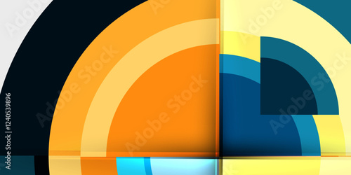 Target circle geometric abstract shapes. Vector Illustration For Wallpaper, Banner, Background, Card, Book Illustration, landing page