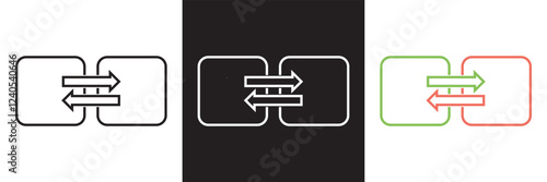 Converter vector icon.  isolated on white and black background. vector illustration. EPS 10