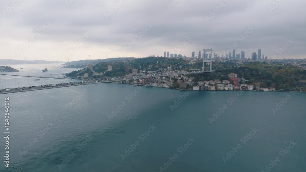 custom made wallpaper toronto digitalDaytime view of the Bosphorus Bridge