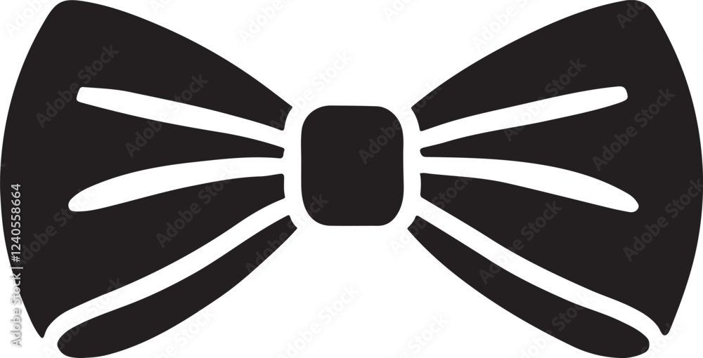 Silhouette of a men's bowtie, stylish accessory for formal occasions, symbol of elegance and sophistication, perfect for weddings, events, and fashion, vector EPS icon. Silhouette of a men's bowtie, stylish accessory for formal occasions, symbol of elegance and sophistication, perfect for weddings, events, and fashion, vector EPS icon.