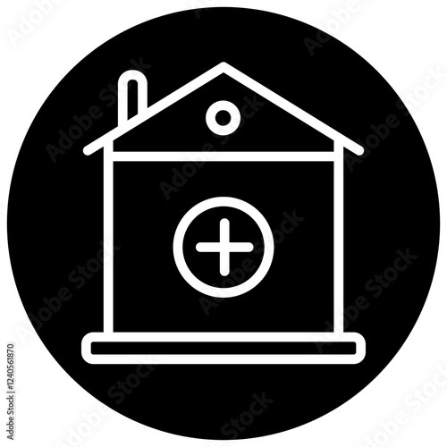 Home Nursing Packages Line Black Circle Icon