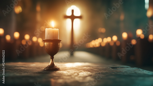 Easter elements: chalice, p...