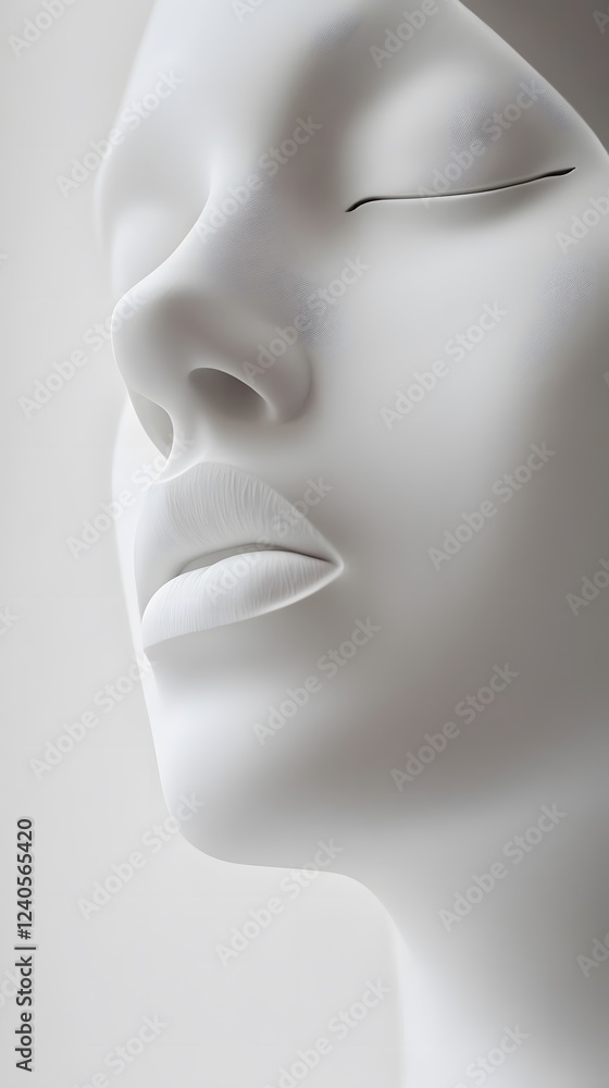 57. A human face with soft, rounded features and prominent cheekbones, balanced facial structure, white backdrop 57. A human face with soft, rounded features and prominent cheekbones, balanced facial structure, white backdrop