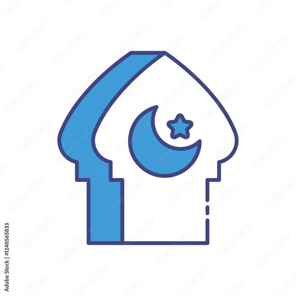 Mosque Window icon vector stock illustration Mosque Window icon vector stock illustration