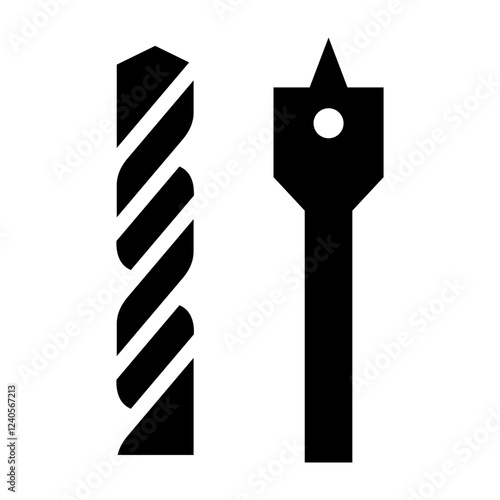 Drill Bit Glyph Icon Design