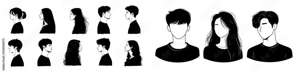 A compilation of default placeholder avatar profile pictures, featuring faceless user silhouettes suitable for social media profiles, icons, screensavers, and templates. A compilation of default placeholder avatar profile pictures, featuring faceless user silhouettes suitable for social media profiles, icons, screensavers, and templates.