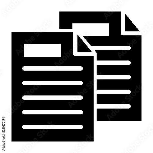 Duplicate File Glyph Icon Design