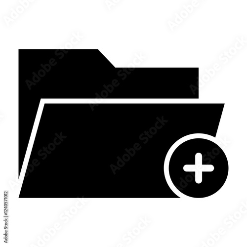 New Folder Glyph Icon Design