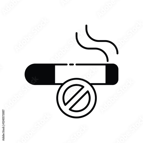 No Smoking icon vector stock illustration