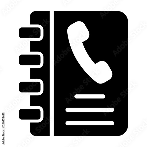 PhoneBook Glyph Icon Design