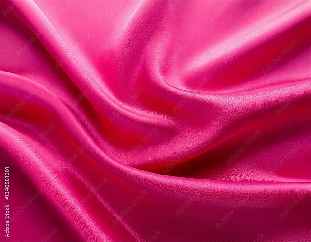Obraz premium Pink smooth matte evenly lit plain silk texture background, uniform surface, soft appearance, vibrant shade, seamless look, delicate fabric, luxurious feel, high-quality material, refined finish, visu