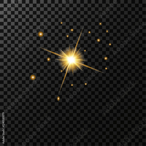 play of light, flash, star, haze 5.eps