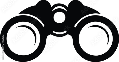 Binoculars icon on white background. Vector 